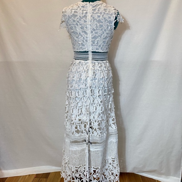 Fashion Nova size S crochet maxi white dress - Picture 3 of 7